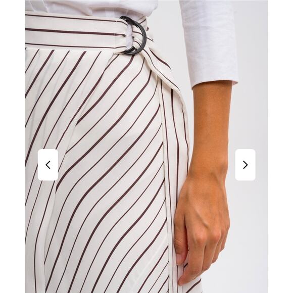 Chloe White striped silk maxi skirt size 38 NWT - Picture 5 of 11